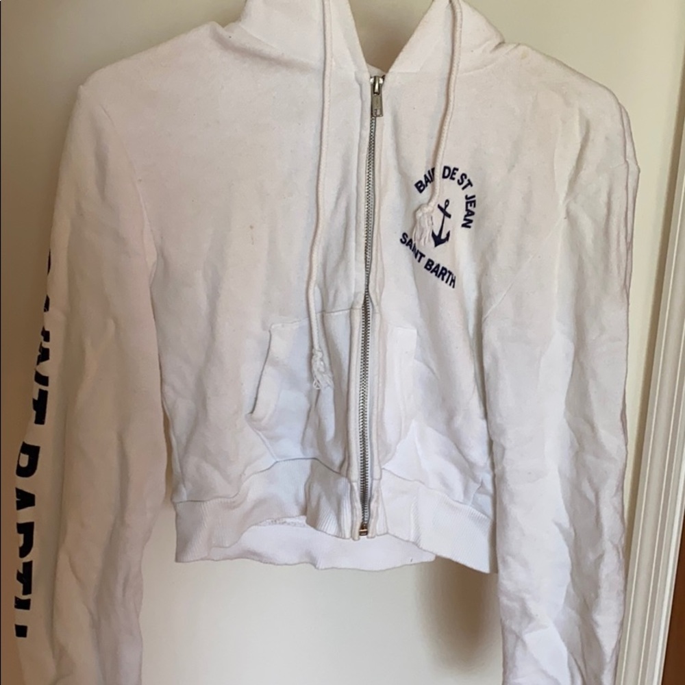 White cropped sweatshirt